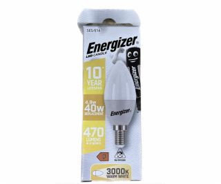 Žárovka LED E14 / 4,9 W / 3000 K / 470 lm svíčka Energizer