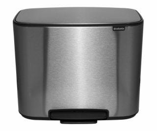 Brabantia Bo Pedal Bin steel matt FPP, 3 x 11 L