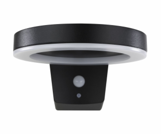 REV LED Solar Wandleuchte Round schwarz