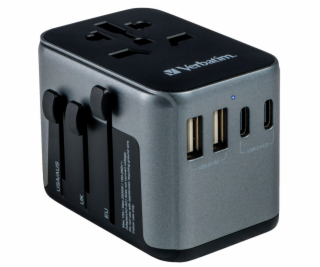 Verbatim Uni.Travel Adapt.UTA-03 USB-C 30W 2xUSB-C 2xUSB-...