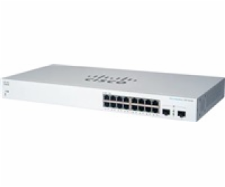 Cisco switch CBS220-16T-2G, 16xGbE RJ45, 2xSFP, fanless -...