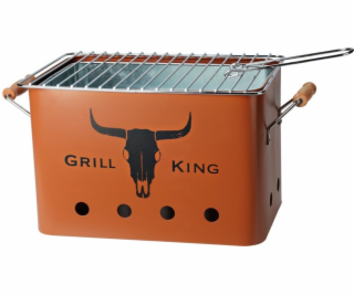 Přenosný gril na dřevěné uhlí GRILL KING 43 x 20 cm cihlová