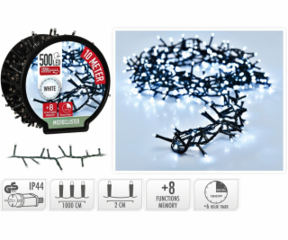 HOMESTYLING Vánoční světelný řetěz studená bílá 500 LED /...