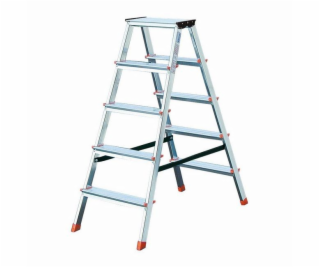 Krause Dopplo double-sided step ladder silver