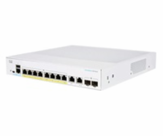 Cisco switch CBS250-8P-E-2G, 8xGbE RJ45, 2xRJ45/SFP combo...