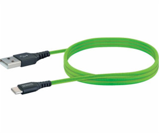 Kabel USB Schwaiger USB-A - USB-C 1.2 m Zielony (LPRO520501)