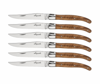 Jean Dubost Laguiole      6 pcs. Steak Knives Set Olive Wood