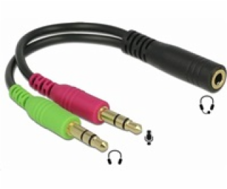 PREMIUMCORD Adaptér 4pólový jack3,5mm pro sluchátka a mik...