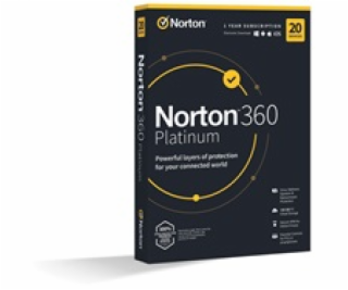 NORTON 360 PLATINUM 100GB +VPN 1 uživatel pro 20 zařízení...