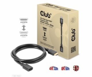 Club3D prodlužovací HDMI kabel, 4K120Hz, 8K60Hz, 48Gbps, ...