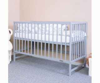 Dětská postýlka New Baby BASIC se stahovací bočnicí šedá