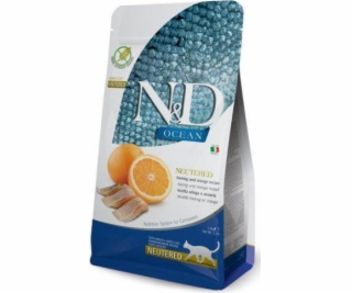 N&D OCEAN CAT Neutered Adult Herring & Orange 300g granul...