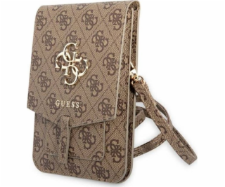 Guess PU 4G Metal Logo Phone Bag Brown Nové