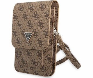 Guess PU 4G Triangle Logo Phone Bag Brown Nové