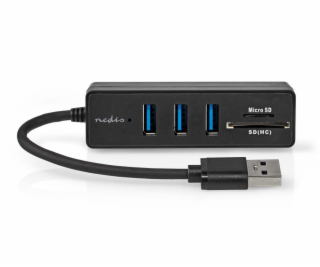 NEDIS USB hub/ zástrčka USB-A zástrčka/ 3x zásuvka USB-A/...