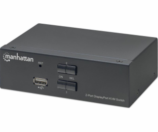 Spínač Manhattan Manhattan Switch KVM Displayport/USB 2x1...