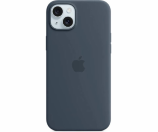 iPhone 15+ Silicone Case with MS - Storm Blue