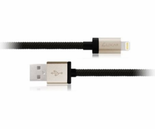 Luxa2 USB kabel MFi Lightning kabel 1m hliník černá+zlatá...