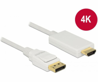 Delock DisplayPort - HDMI kabel 2m bílý (83818)