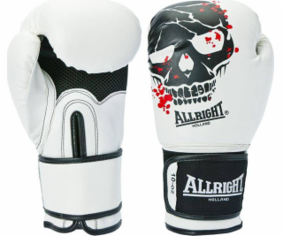 Allright SKULL BOXERSKÉ RUKAVICE 10oz bílé