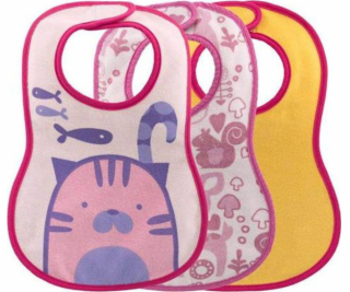 Chicco 163011-BIBS A 3KS 6M+ RŮŽOVÁ