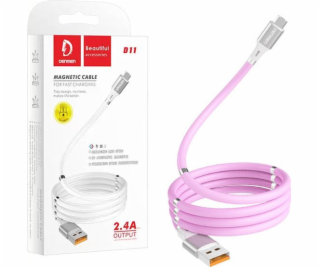 Denmen USB-A – USB-C kabel USB 1 m růžový (29363)