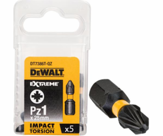 Dewalt Impact šroubovací bity 25mm Torsion Pz1 5ks. - DT7...