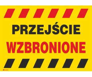 ANRO Výstražná značka Zakázaný průjezd 350 x 250mm (B15/L/R)