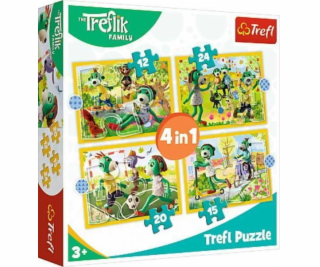 Trefl Puzzle 4v1. Treflik hry dohromady. Rodina Trefliků ...