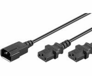 MicroConnect C13x2 - C14 napájecí kabel 0,6m (PE061306)