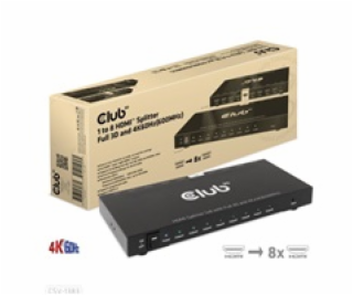 Club3D Video splitter 1:8 HDMI 2.0 4K60Hz UHD, 8 portů