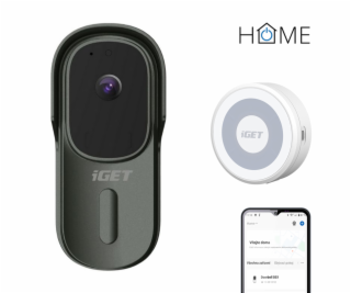 iGET HOME Doorbell DS1 Anthracite + CHS1 White - WiFi bat...