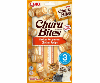 Churu Cat Bites Chicken wraps&Chicken Purée 3x10g