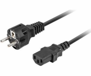 Napájecí kabel CEE 7/7 -> C320 C13 1,8m přímý, černý