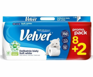 Velvet Three -Layer Celulózový toaletní papír Velvet Jemn...