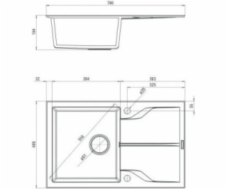 Deante Andante Splachovací dřez - 78 x 49 cm (ZQNS11F)