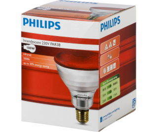 Philips infrared lamp PAR38 IR 100W E27 230V Red