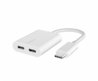 Belkin RockStar USB-C Audio- and Charge Adapter, white F7...