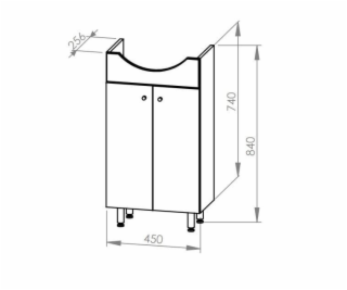 Koupelnová skříňka s umyvadlem Mykonos 50 cm