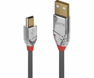 Lindy USB-A - miniUSB USB kábel 5 m sivý (36634)
