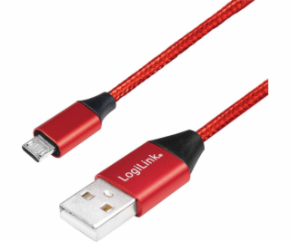 LogiLink USB-A - microUSB USB kábel 1 m červený (CU0152)