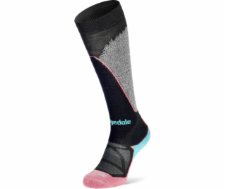 Bridgedale Women's Ski Mid Merino P Pattern - blk/crl veľ...