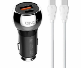 LDNIO nabíjačka LDNIO C1 nabíjačka do auta USB, USB-C + U...