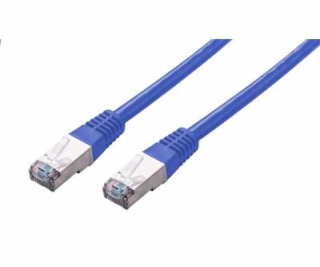 Kabel C-TECH patchcord Cat5e, FTP, modrý, 1m