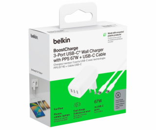 Belkin BOOST Charge USB-C 67W 3xUSB-C + Cable WCC002vf2MW...