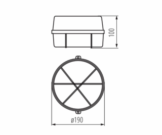 Lampa Kanlux INES 70525, 100W, E27, IP43, biela