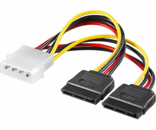 Akyga Molex - SATA x2, 0,15 m, vícebarevný (AK-CA-16)