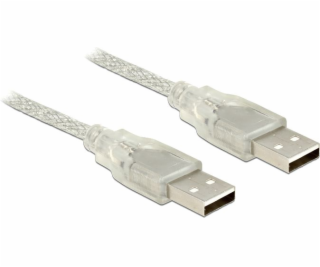 Delock USB kabel USB-A - USB-A 0,5 m průhledný (83886)