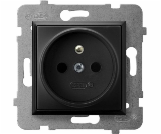 Ospel ARIA Single socket w/u black metallic GP-1UZ/m/33