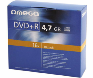 Omega DVD+R 4,7 GB 16x 10 kusů (56823)